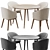 Modern Dining Chair Set 142 3D model small image 1