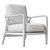 Stylish Isla Chair with Large UV-Textured Design 3D model small image 1