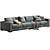 Modern Avana 2-Seat Sofa Set 3D model small image 2