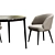 Modern Dining Chairs and Table 3D model small image 4