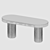 Marble Finish Office Desk 3D model small image 3