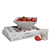 Fresh Strawberries in Ceramic Bowl 3D model small image 2