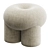 Elegant Seating Pouf Ottoman 3D model small image 2