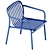 Modern Stackable Steel Armchair with Armrests 3D model small image 3