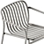 Modern Stackable Steel Armchair with Armrests 3D model small image 6