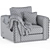 Glamour Collection Clarissa Chair 3D model small image 4