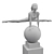 Elegant Gymnast Ball Sculpture 3D model small image 7