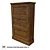 Solid Teak Wood Shoe Cabinet 3D model small image 1