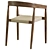 Teak Wood Visby Dining Chair 3D model small image 3