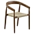 Teak Wood Visby Dining Chair 3D model small image 4