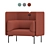 Haworth Cabana Lounge S9L2-L 3D model small image 1