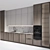 Modern Kitchen Set with Built-In Appliances 3D model small image 2