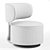 Contemporary Fabric Armchair: TAMBUROUND 3D model small image 3