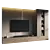 Modern TV Wall Set 180 3D model small image 1