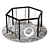  Pergola Set with Swings 3D model small image 6