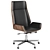 Modern Faux Leather Office Chair 3D model small image 2