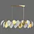 Tropical Leaf Chandelier Gold Whit 3D model small image 1