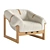 Modern Larsen Lounge Chair 3D model small image 1