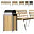 Exterior Park Furnishings Set 3D model small image 3