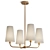 French Art Deco Chandelier with White Shades 3D model small image 3