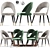 Elegant Dining Chair Set 3Dsmax 3D model small image 1