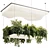 Illuminated Rectangle Plant Pendant Lighting 3D model small image 1