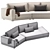 Elegant HARPER Sofa by Cazarina 3D model small image 7