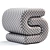 Elegant Jaszlyn Velvet Ottoman 3D model small image 7