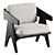 Smooth Design Star Armchair 3D model small image 2