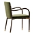 Luxurious Olive Green Velvet Armchair 3D model small image 3