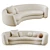 Modern Curved Sofa from MONOLOGUE 3D model small image 4