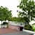 Modern Villa Yard Environment 3D model small image 4