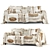 Boho Style Sofa Set 2410 3D model small image 1