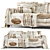 Boho Style Sofa Set 2410 3D model small image 2