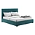 Sherona Bed: Elegant Velvet Design 3D model small image 1