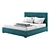 Sherona Bed: Elegant Velvet Design 3D model small image 2