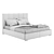 Sherona Bed: Elegant Velvet Design 3D model small image 4