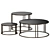 Modern Orb Coffee Table Set 3D model small image 1