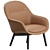 Muuto Fiber Wood Lounge Armchair 3D model small image 2