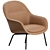 Muuto Fiber Metal Lounge Armchair 3D model small image 2