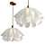 Modern Petal Chandelier in White 3D model small image 1