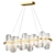 Modern Glass Chandelier Mille Long 3D model small image 3