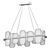 Modern Glass Chandelier Mille Long 3D model small image 11