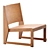 Frama Warm Brown Easy Chair 3D model small image 2