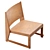 Frama Warm Brown Easy Chair 3D model small image 3