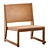 Frama Warm Brown Easy Chair 3D model small image 4