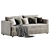 Modern Lounge Bench Sofa Set 3D model small image 2