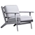 Avant Natural Brooks Lounge Chair 3D model small image 2