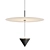 Sleek Saucer Pendant Light 3D model small image 1