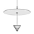 Sleek Saucer Pendant Light 3D model small image 4